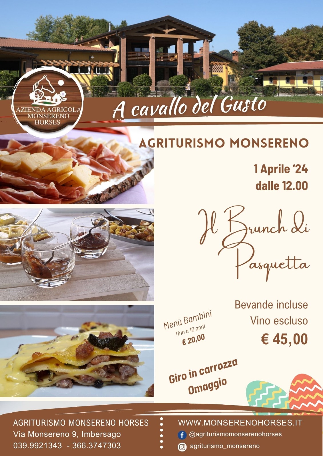 Brunch di Pasquetta Agriturismo Monsereno Lecco