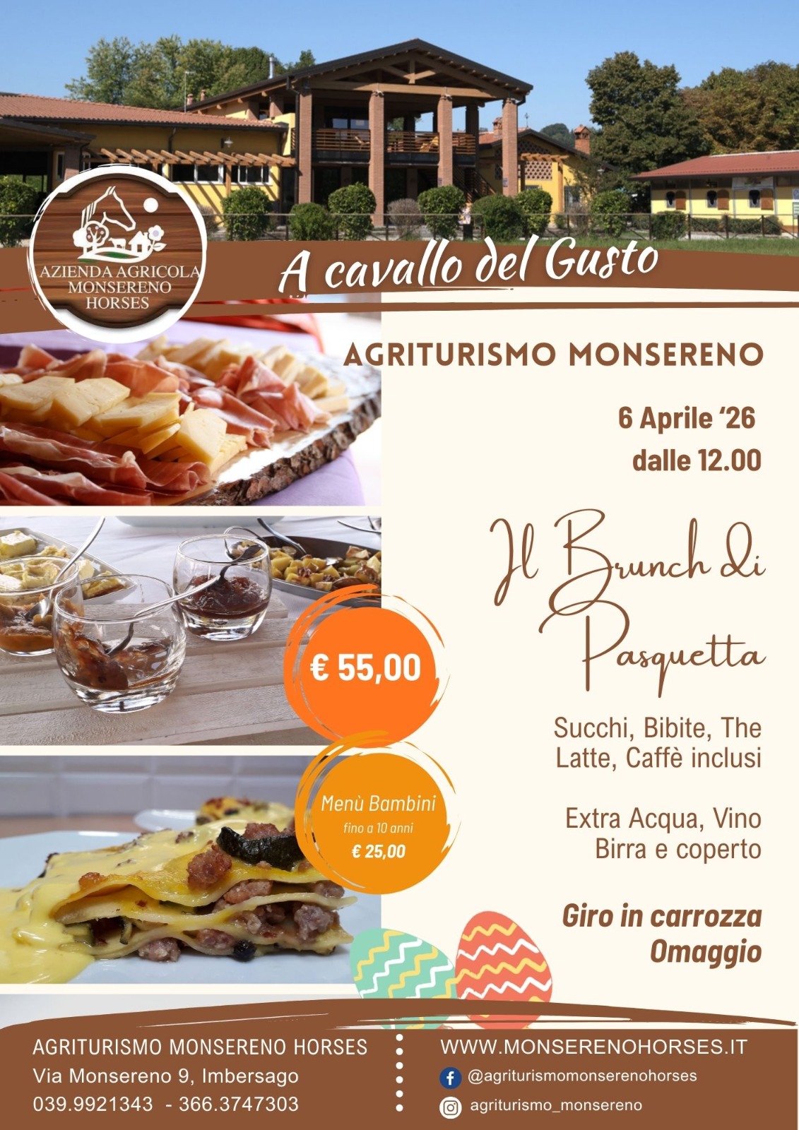 Brunch di Pasquetta all'Agriturismo Monsereno